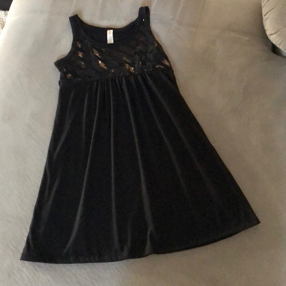 No Boundaries Dress Juniors Size 7/9 Medium Black Sequins Women's‎